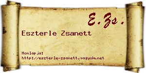 Eszterle Zsanett névjegykártya